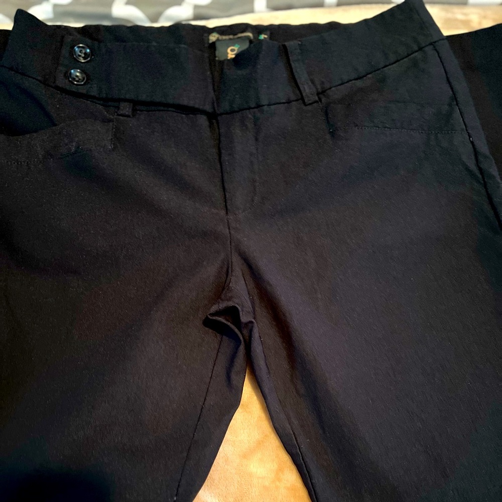 Grass collection black stretch pants